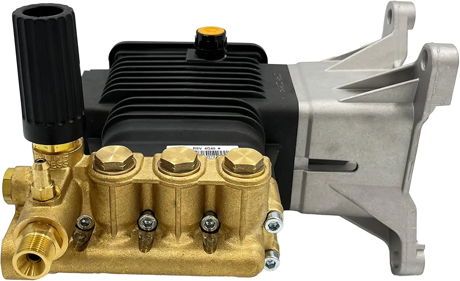 Annovi Reverberi RSV4G40HD-F40EZ - 1” Hollow Shaft Replacement Residential Pump. 4000 PSI, 4 GPM, 3400 RPM. F40 Flange, Easy Start Valve, Thermal Relief, Detergent Outlet, Integrated Brass Unloader