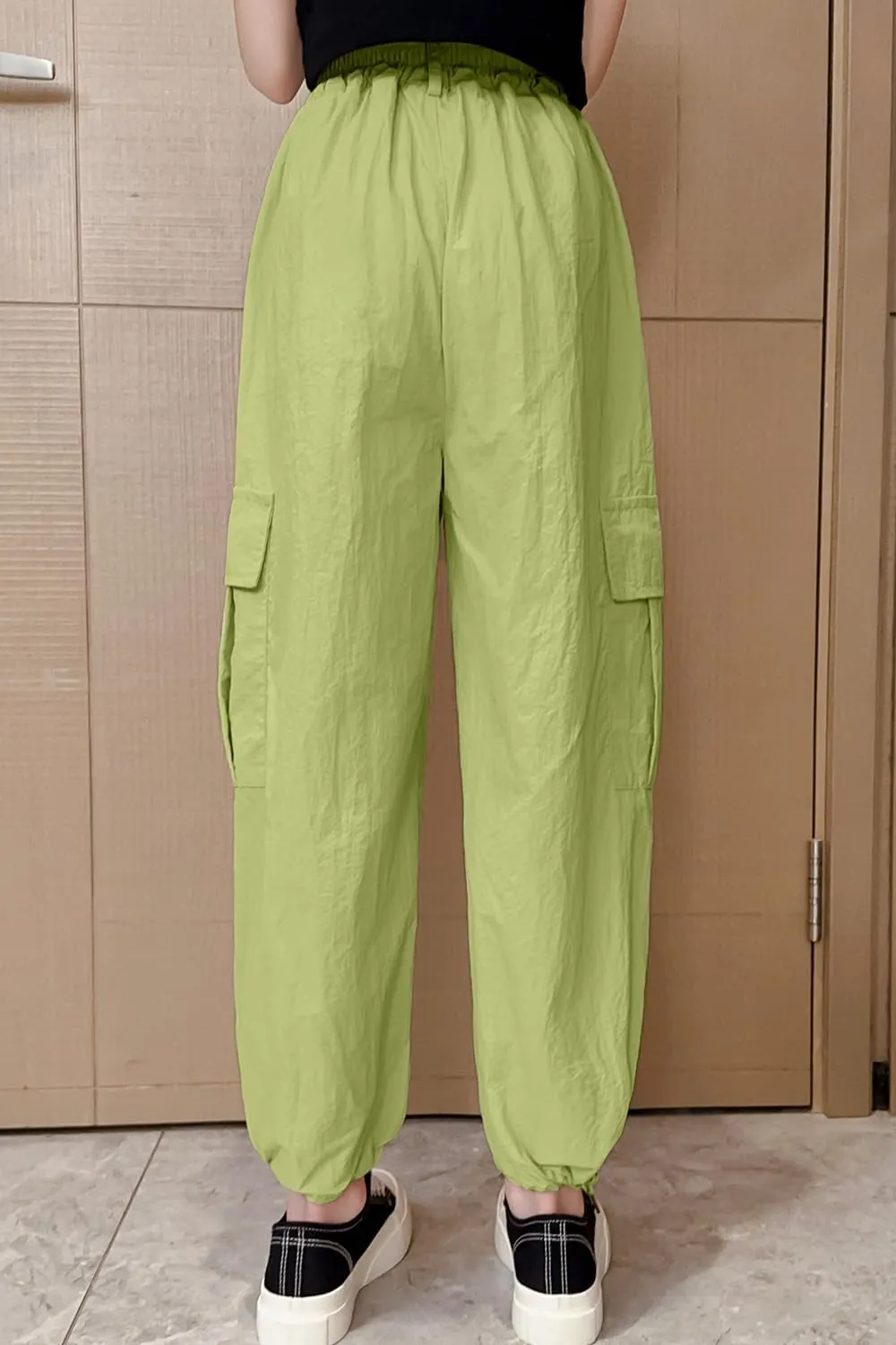 AOWKULAE Girls' Quick Drying & Waterproof Multi-Pockets Cargo Pant 5-14 Years