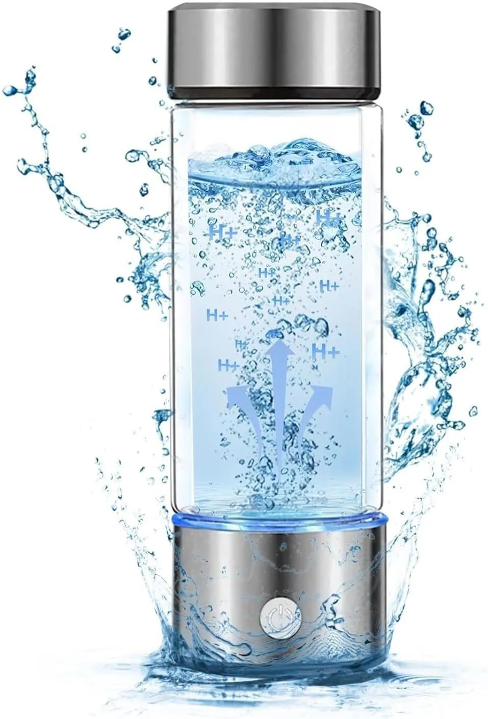 Aqua Vital Hydrogen Water Bottle - 4000ppb Portable Hydrogen Water Generator with SPE/PEM Technology, Best Hydrogen Water Bottle for Structured Water, Home, Office, Fitness, and Wellness A(1700 ppb)