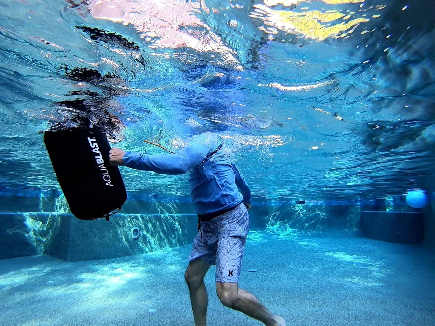 AquaBLAST Portable Fitness and Punching Bag for Pools & Swim Spas | Full-Body, Low-Impact Water Resistance Workout | Quick 30-Second Set-Up | Compact & Travel-Friendly