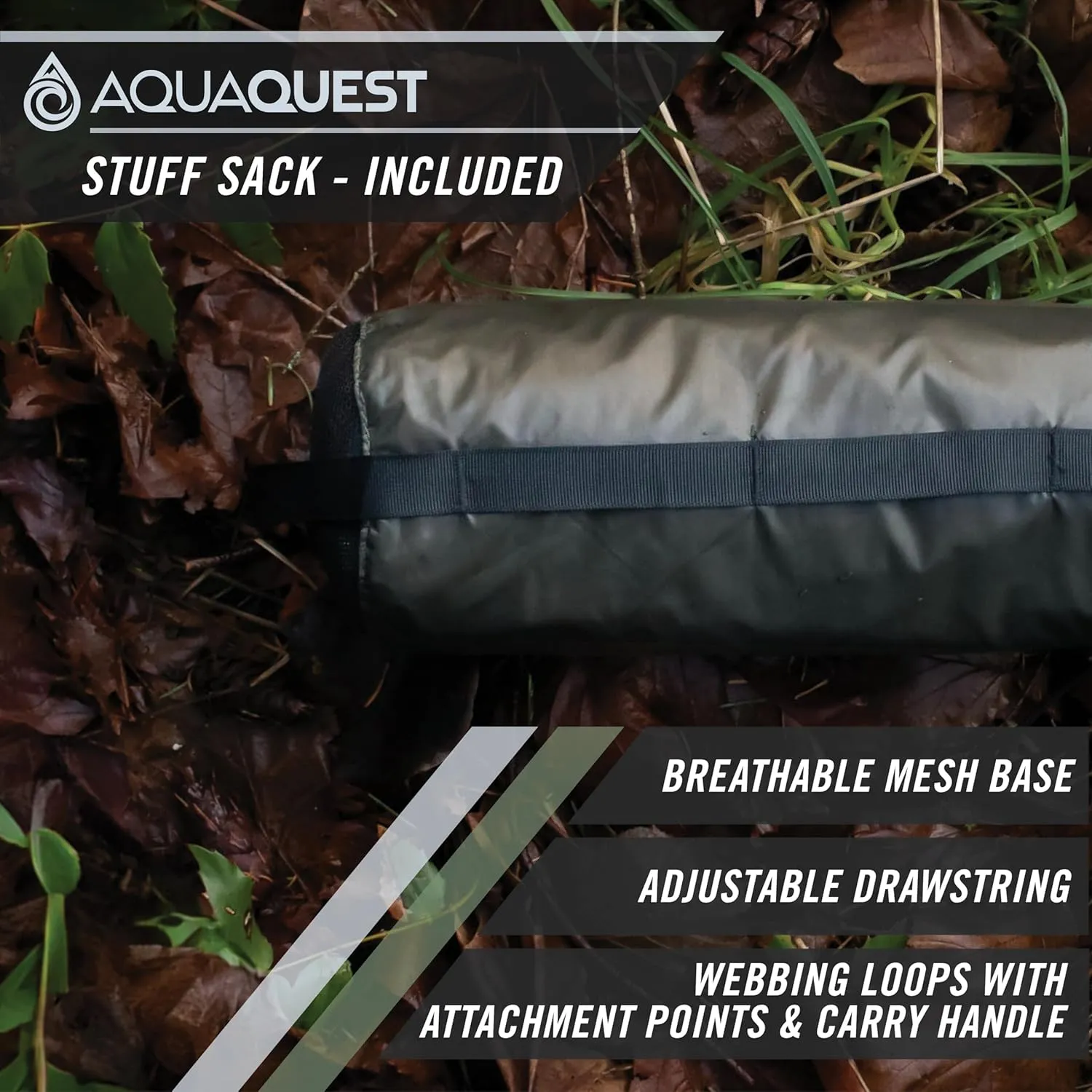 AquaQuest Guide Camping Tarp - Ultralight Tent Cover or Rain Fly - Waterproof Camping Gear Must Haves for Hiking, Hammock, Bivy & Survival