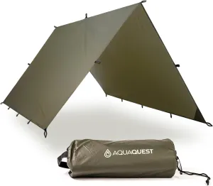 AquaQuest Guide Camping Tarp - Ultralight Tent Cover or Rain Fly - Waterproof Camping Gear Must Haves for Hiking, Hammock, Bivy & Survival