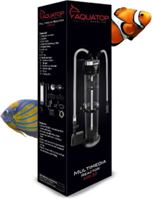 Aquatop Media Reactor - for 50-200 Gallon Tanks - Includes Adjustable Water Pump - Intake and Output Tubing Included - Versatile Reactor