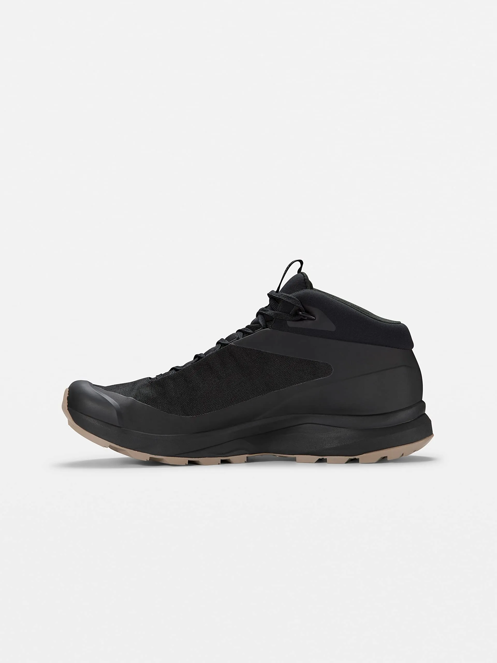 Arc'teryx Aerios FL Mid GTX Boot Women's | Fast and Light Agile Supportive Hiking Footwear | Black/Fallow, 9.5