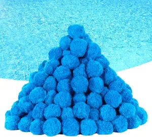 Askyli 2.9 lbs Pool Filter Balls for Sand Filter, Reusable Pool Sand Filter Balls, Efficient Blue Filter Media Balls, Suitable for All Sand Filter System (Equals 100lbs Pool Filter Sand)