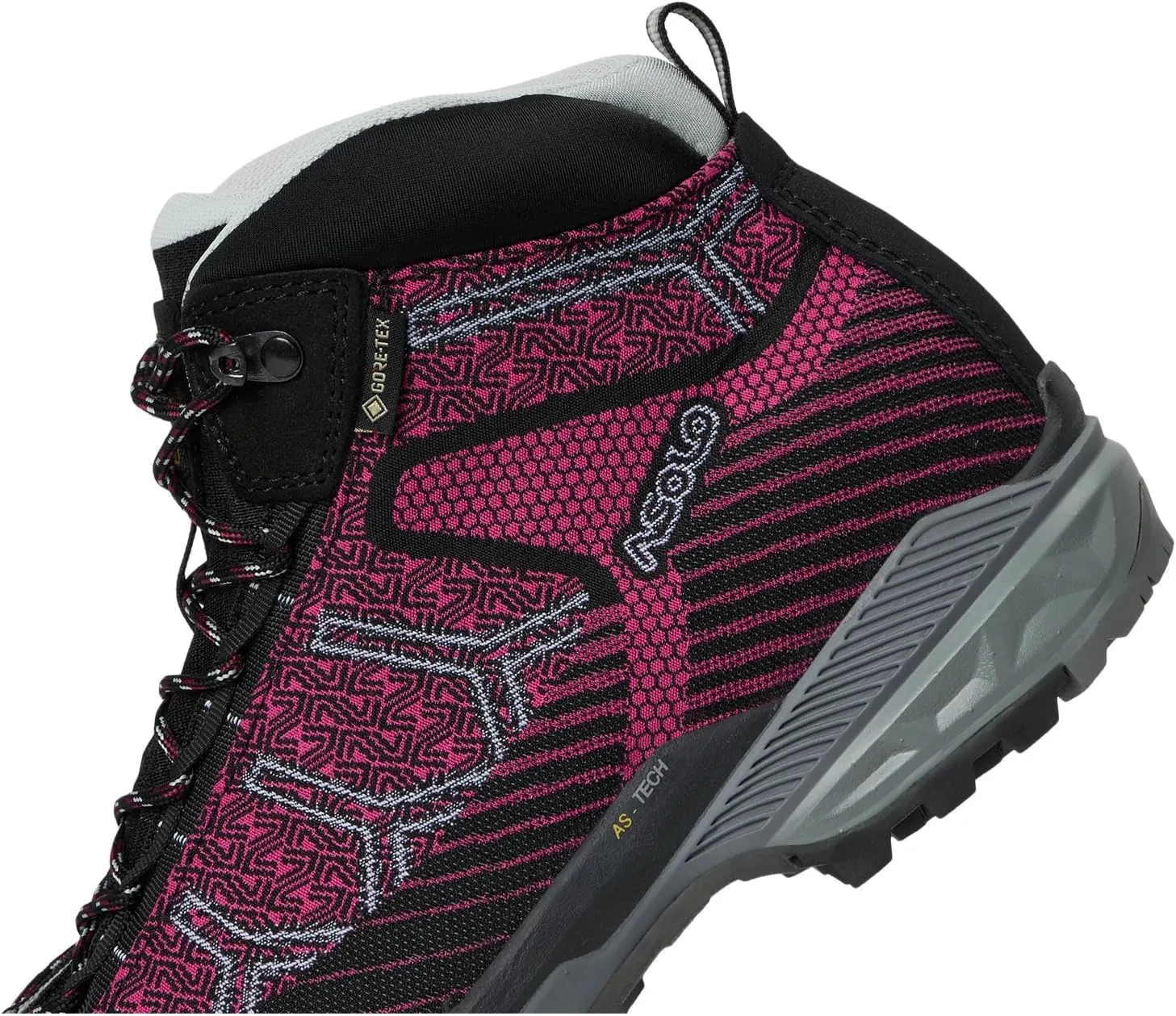 ASOLO Women's Falcon EVO Jacquard GV Outdoor Hiking Boots, Nylon Textile Upper, Waterproof Breathable Lining, Rubber Outsole