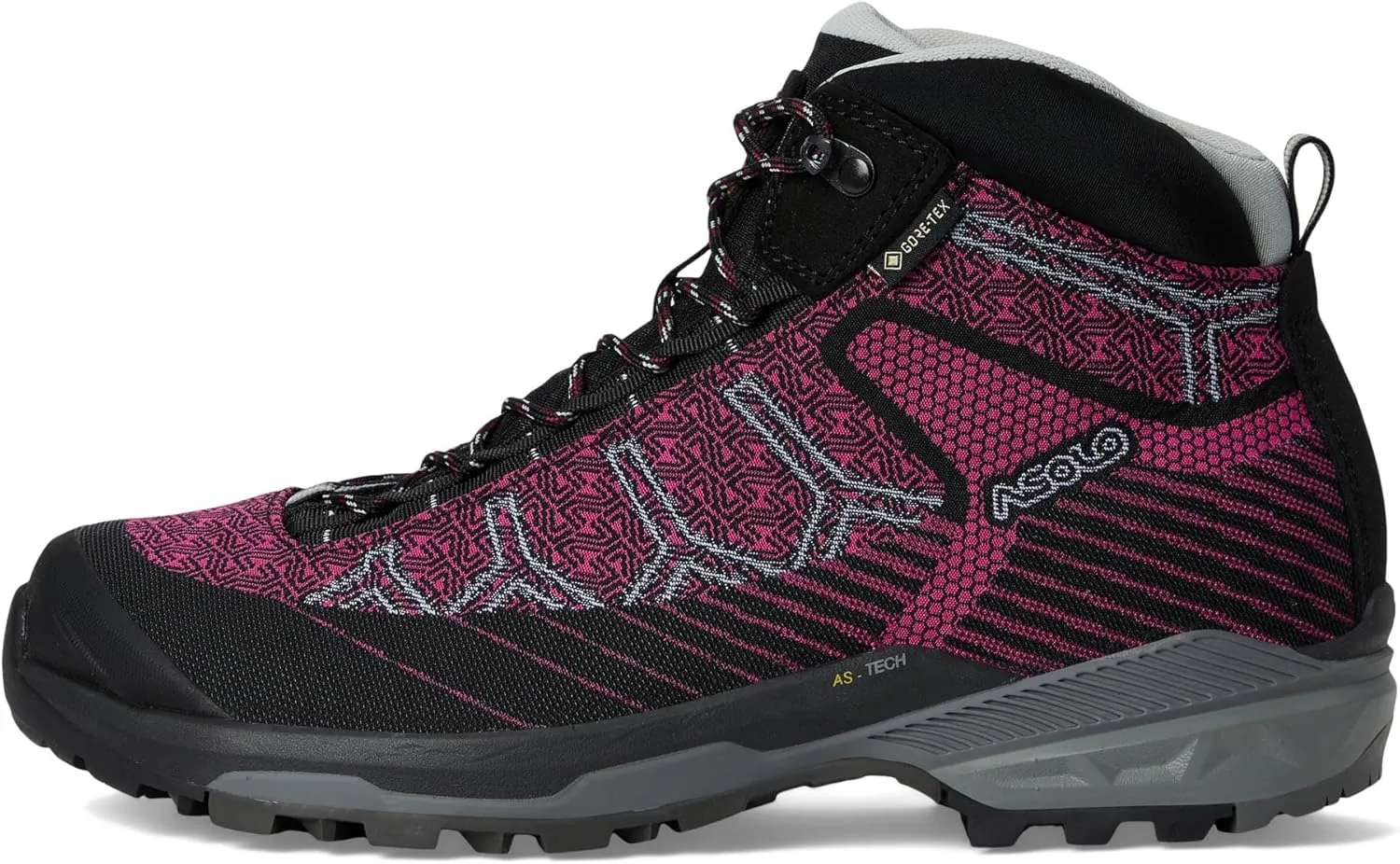 ASOLO Women's Falcon EVO Jacquard GV Outdoor Hiking Boots, Nylon Textile Upper, Waterproof Breathable Lining, Rubber Outsole