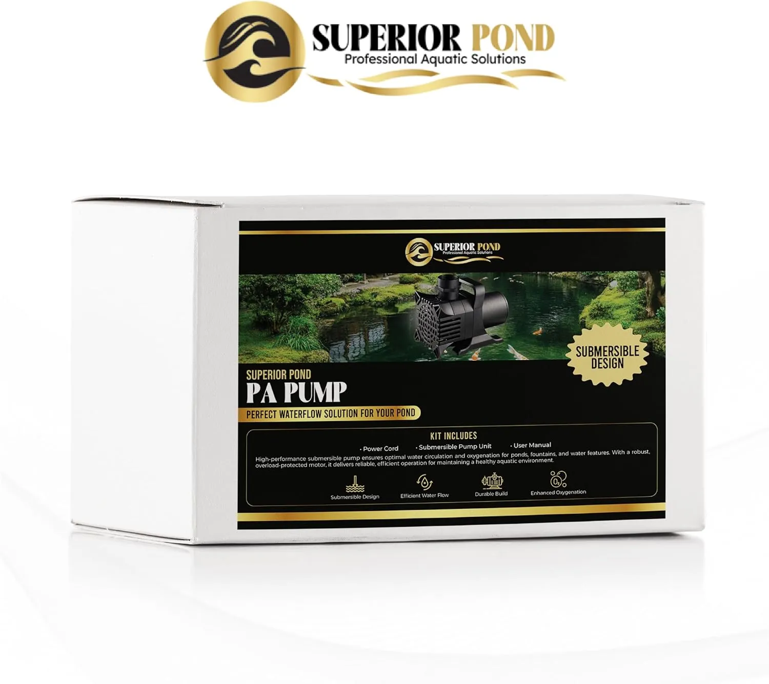 Asynchronous Submersible Pond Pump PA4500 4500 GPH “100 Foot Cord”