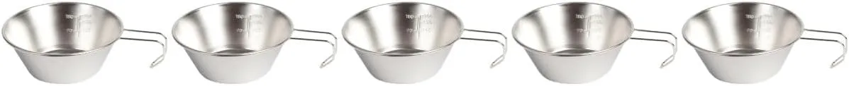 balacoo Stainless Steel Salad Bowl Foldable Camping Cups Water Portable Picnic Supplies Bowl Reusable Wine Cup