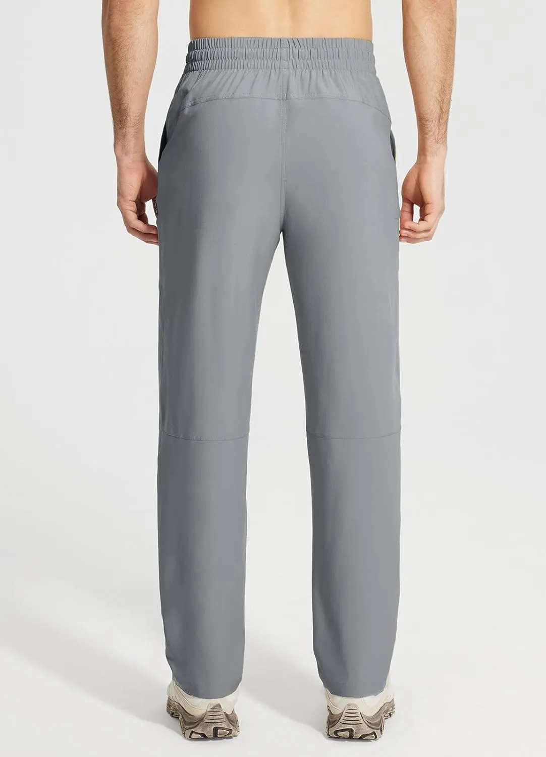 baleaf Men's Hiking Pants Quick Dry Water Resistant Lightweight Elastic Waist Outdoor Cargo Sweatpants with Zip Pockets