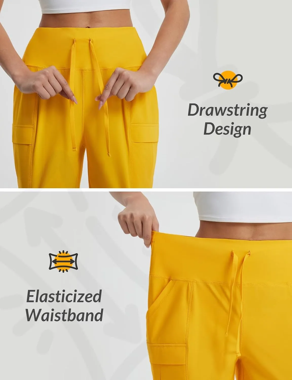 baleaf Women's 7" Hiking Shorts High Waist Water Resistant Quick Dry Lightweight Zip Pockets Workout Athletic Shorts Travel