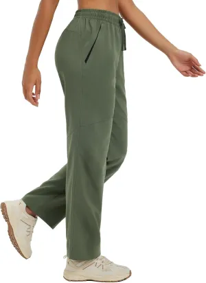 baleaf Women's Hiking Pants Durable Water Resistant Lightweight Quick Dry Zip Pockets UPF50  Travel Clothes