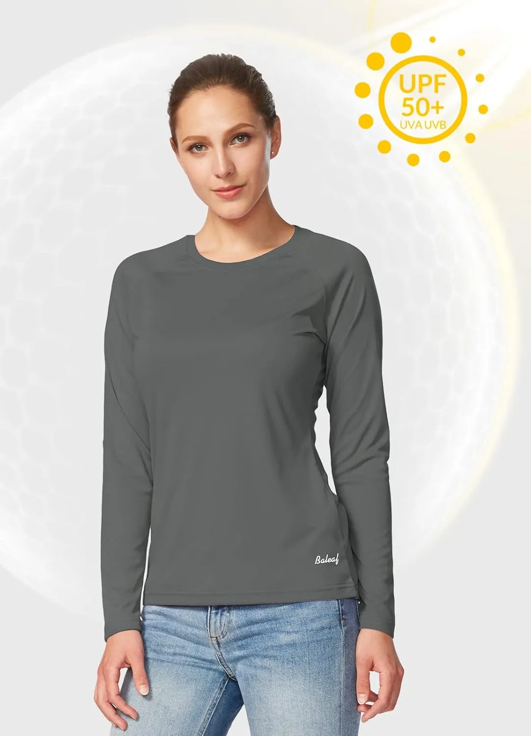 baleaf Women's UPF 50  Sun Shirts Long Sleeve UV Protection Rash Guard Lightweight Quick Dry SPF Hiking Tops Outdoor