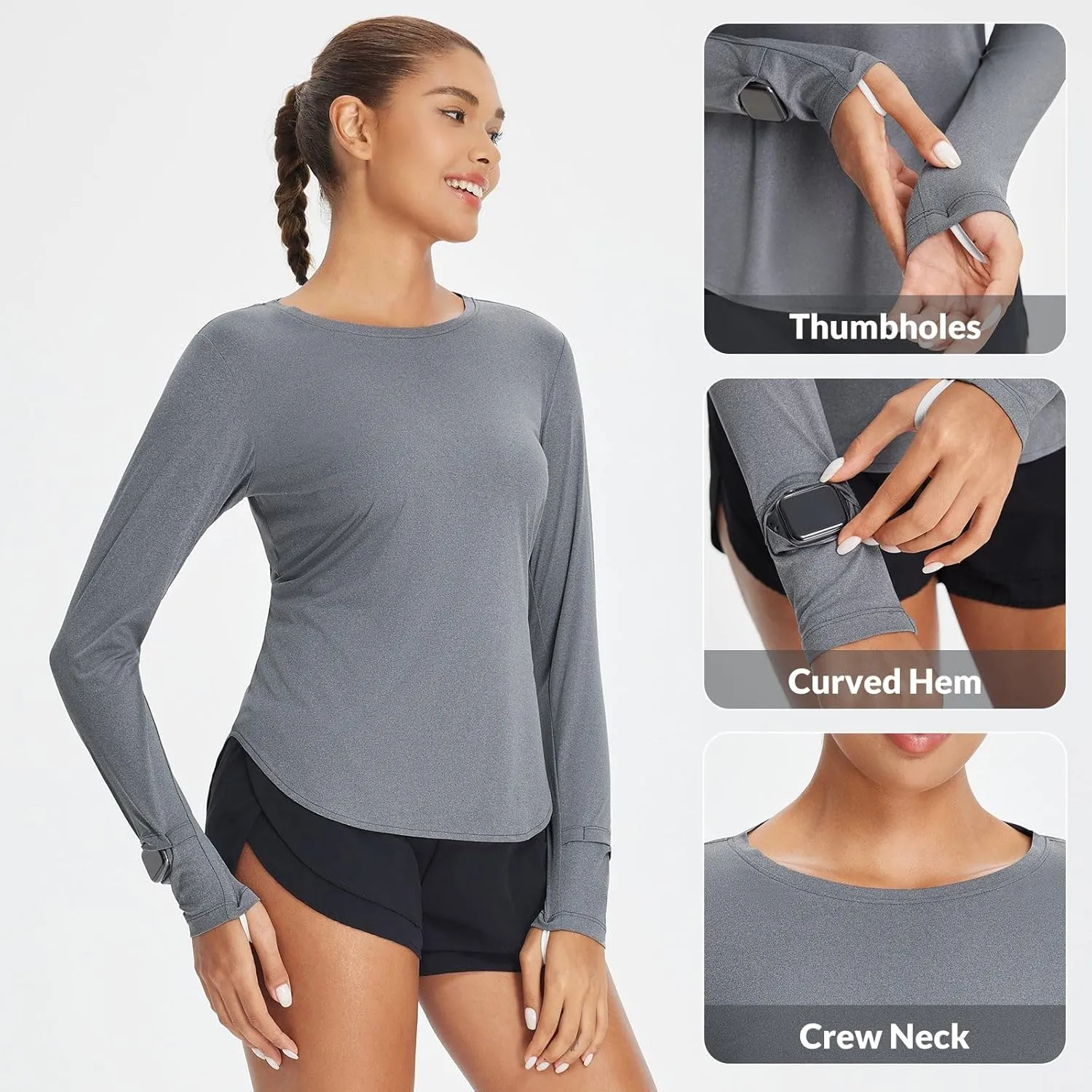 baleaf Women's UPF 50  Sun Shirts UV Protection Long Sleeve Rash Guard Lightweight Quick Dry SPF Outdoor Hiking Clothing