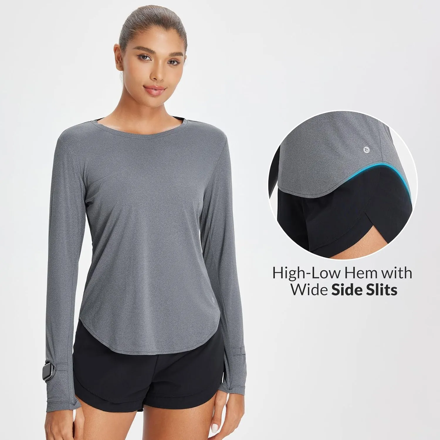 baleaf Women's UPF 50  Sun Shirts UV Protection Long Sleeve Rash Guard Lightweight Quick Dry SPF Outdoor Hiking Clothing