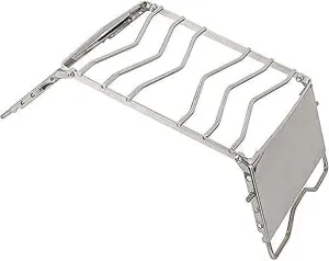 Barbecue Grill Outdoor Cookware Set， Stainless Steel Camping Grill Portable Folding Mini Campfire BBQ Grill Rack for Hiking Backpacking Fishing