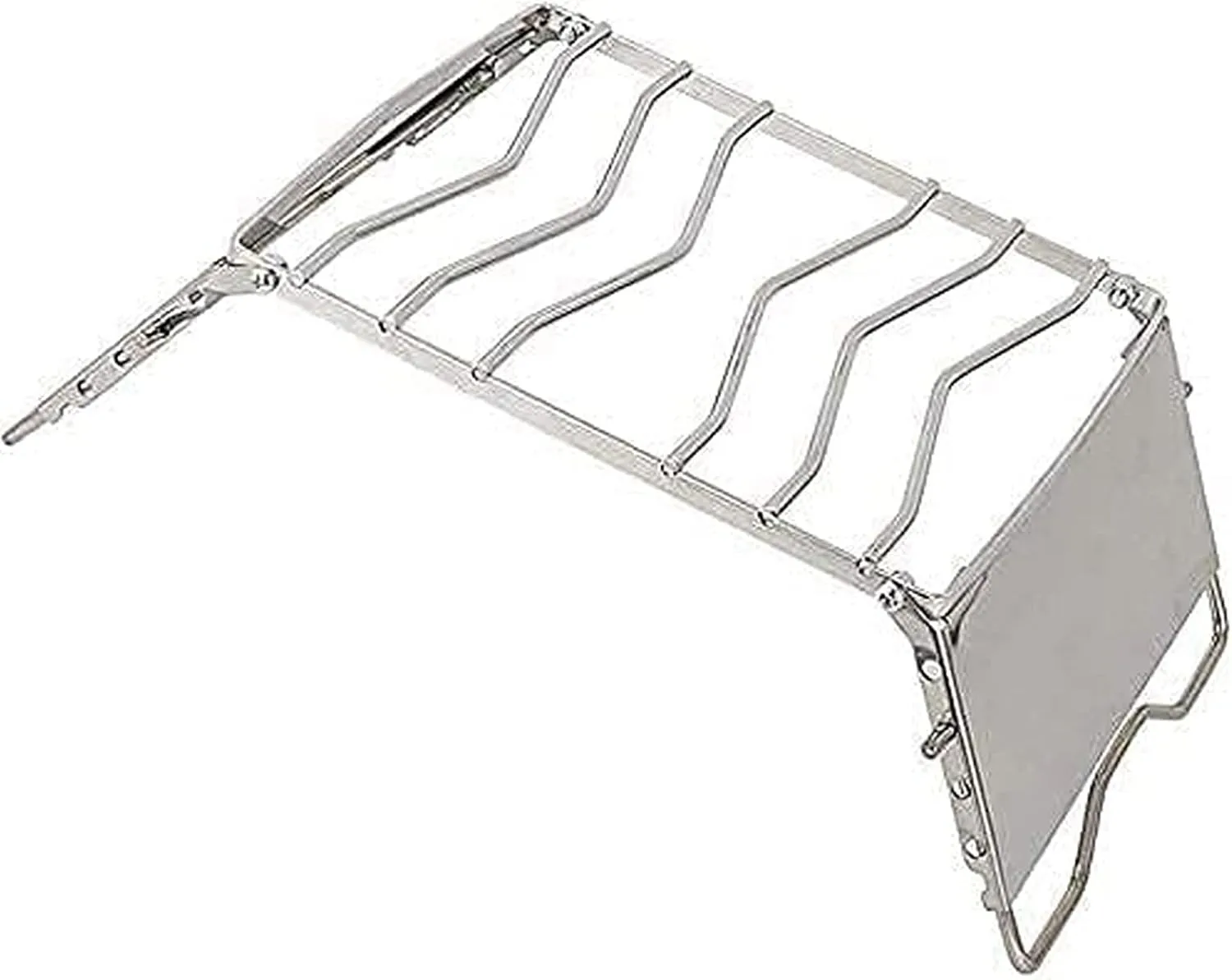 Barbecue Grill Outdoor Cookware Set， Stainless Steel Camping Grill Portable Folding Mini Campfire BBQ Grill Rack for Hiking Backpacking Fishing