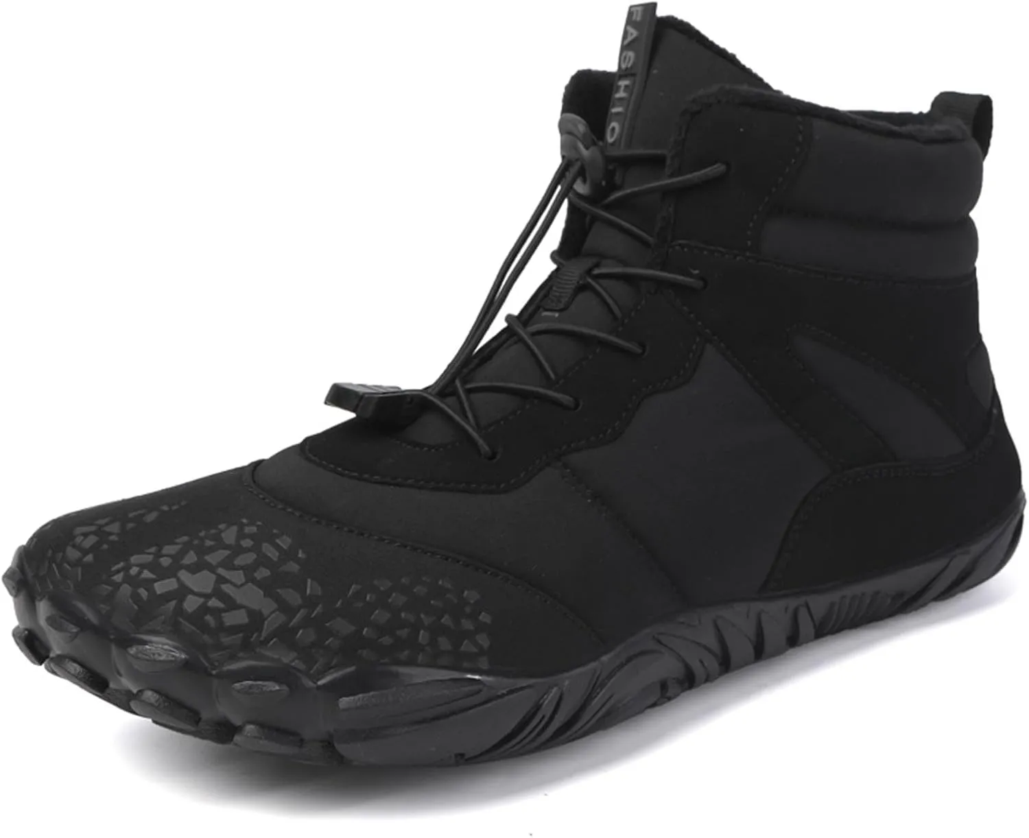 Barefoot Shoes Men's Womens Wide Toe Box Winter Trail Runner Minimalist Zero Drop Sole Cotton Boots Fur Lined Hiking Walking Shoes