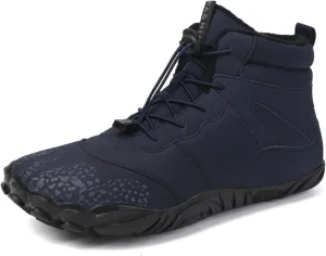 Barefoot Shoes Men's Womens Wide Toe Box Winter Trail Runner Minimalist Zero Drop Sole Cotton Boots Fur Lined Hiking Walking Shoes