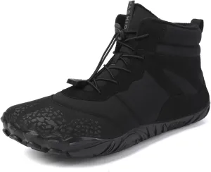 Barefoot Shoes Men's Womens Wide Toe Box Winter Trail Runner Minimalist Zero Drop Sole Cotton Boots Fur Lined Hiking Walking Shoes