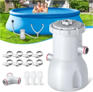 Basic Series 530 GPH Above Ground Pool Filter Pump - ETL Certified Pool Cartridge Filter Pump System with GFCI Protection | Enhances Water Clarity - Effectively Removes Impurities from Water