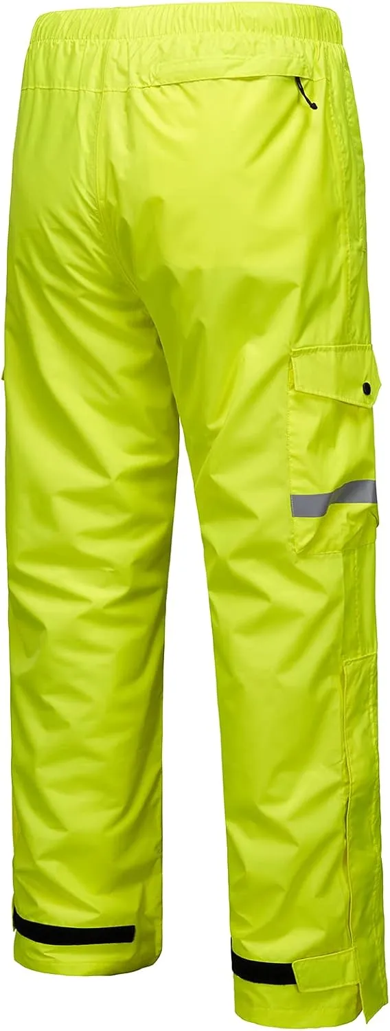 BASSDASH Complete Men’s Breathable Waterproof Rain Pant Lightweight Over Pant with 1/2 Zip Legs for Fishing Kayaking Hiking