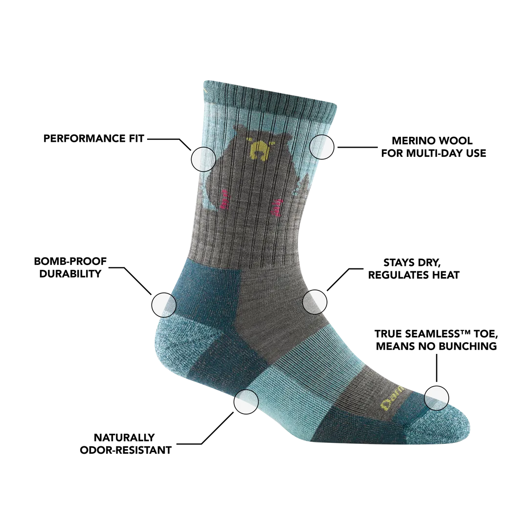 Bear Town Micro Crew Lightweight Hiking Sock