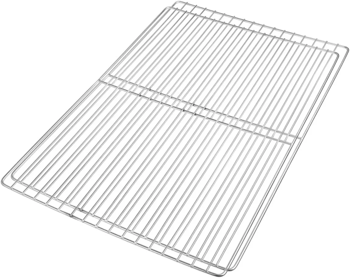BESTonZON 2Pcs Stainless Steel Grill Net for Outdoor Barbecue Mesh Design Uniform Heat Distribution for Cooking Fish Vegetables Burgers More Durable BBQ Grill Rack
