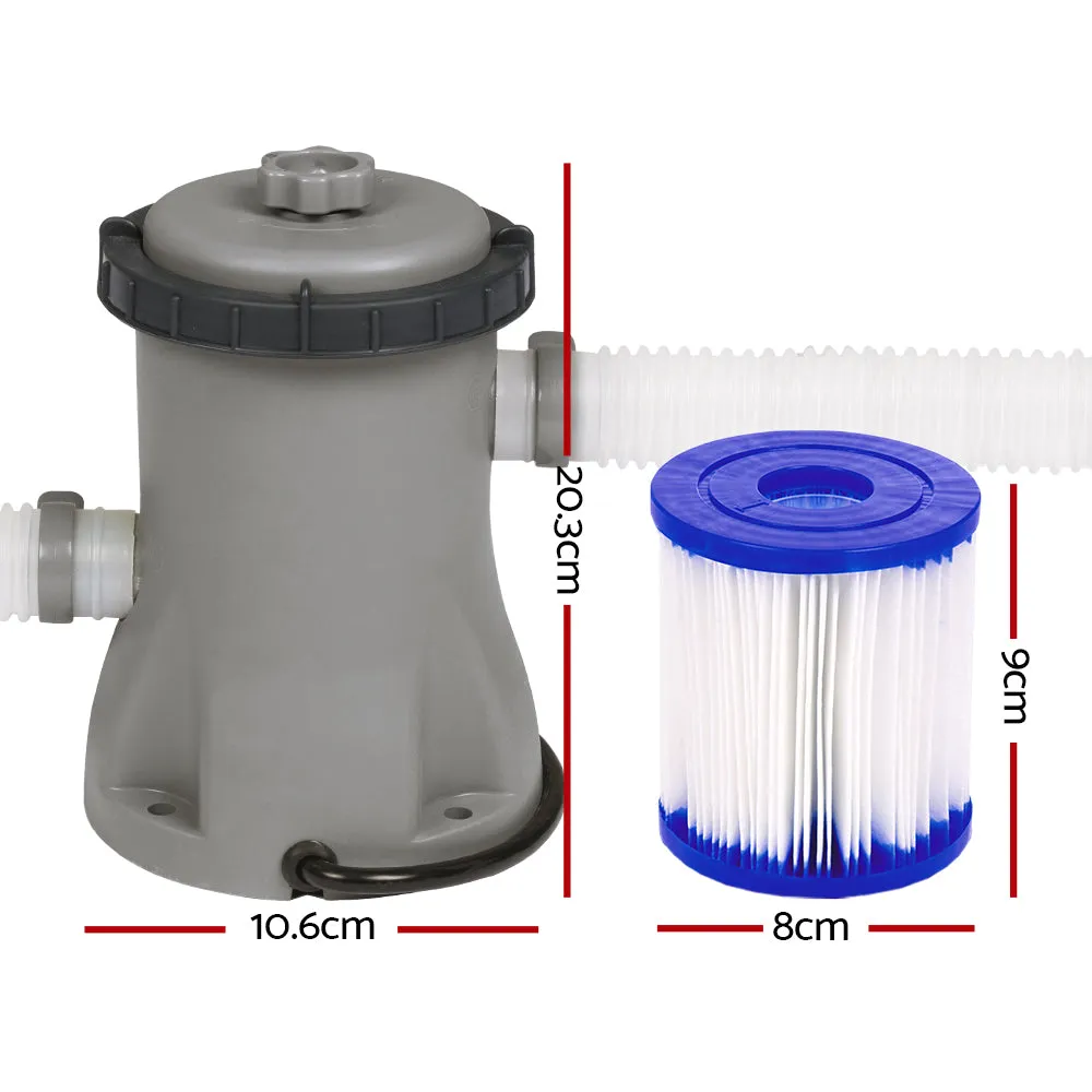 Bestway 300GPH Flowclear™ Filter Pump   6X Filter Cartridge Combo Set Pool