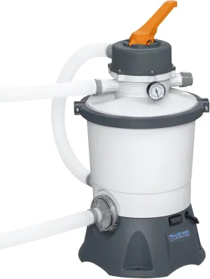 Bestway 58516E Flowclear 800 Gallon Sand Filter Pool Pump for Above Ground 300 to 4,800 Gallon Swimming Pools, (Sand Sold Separately)