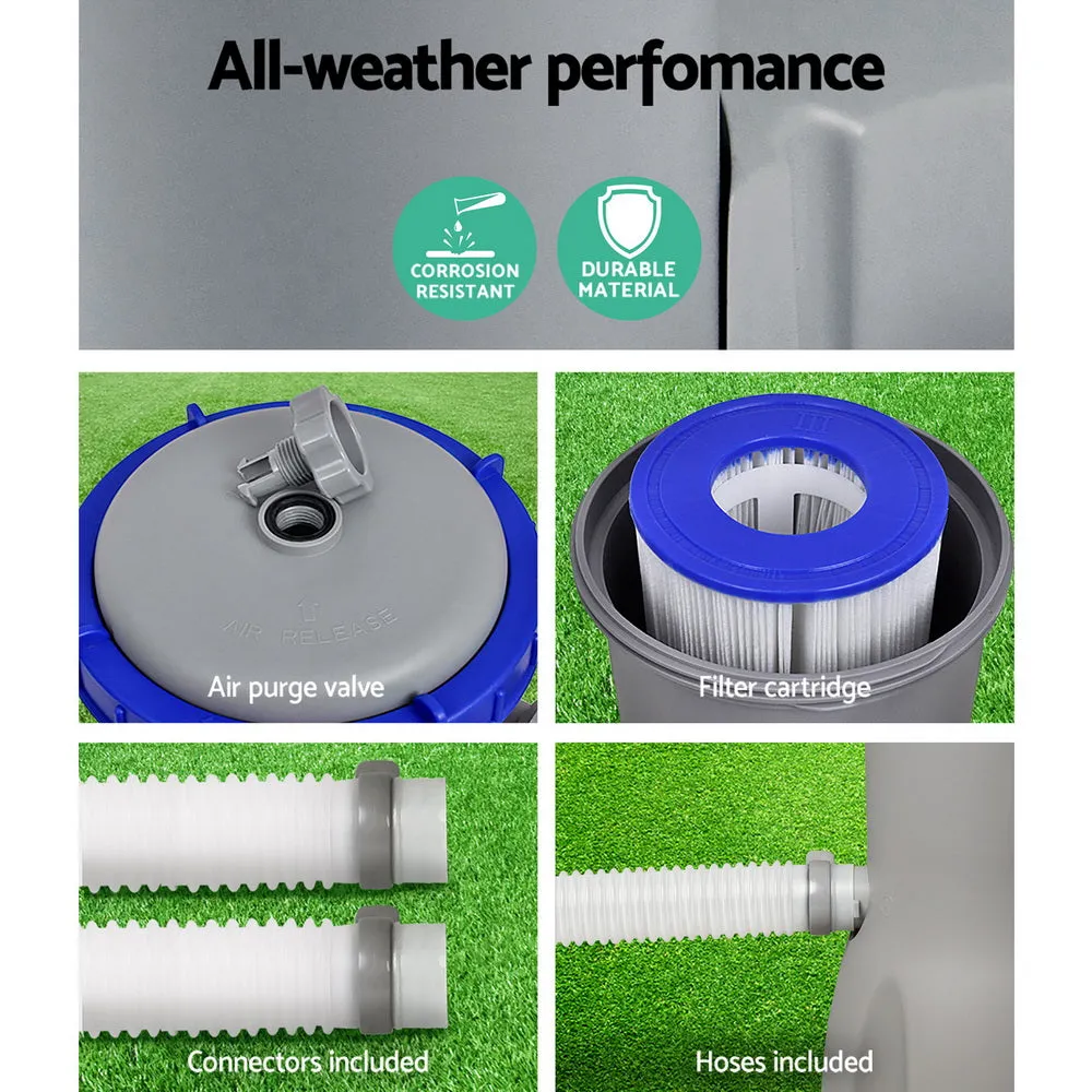 Bestway 800GPH Flowclear™ Filter Pump   6X Filter Cartridge Combo For Pool