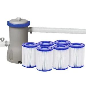 Bestway 800GPH Flowclear™ Filter Pump   6X Filter Cartridge Combo For Pool