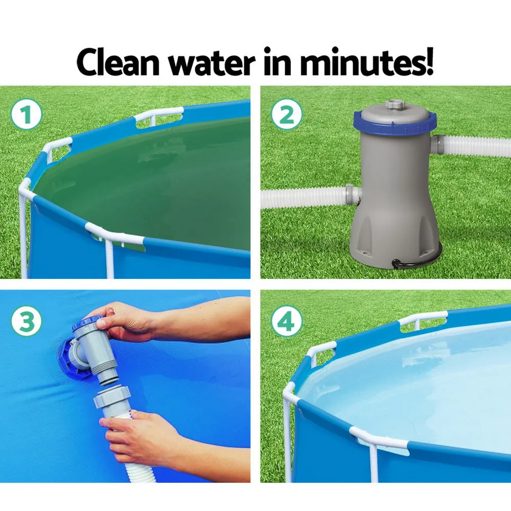 Bestway 800GPH Flowclear™ Filter Pump   6X Filter Cartridge Combo For Pool