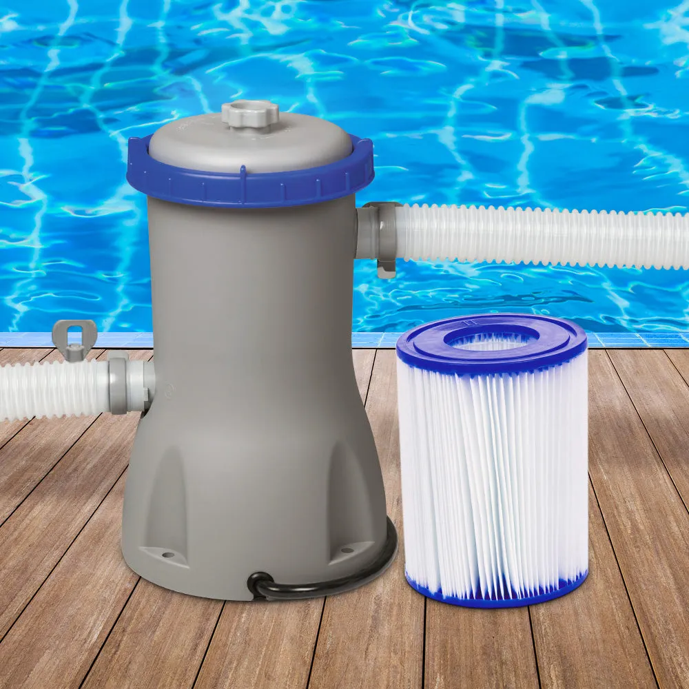 Bestway 800GPH Flowclear™ Filter Pump   6X Filter Cartridge Combo For Pool