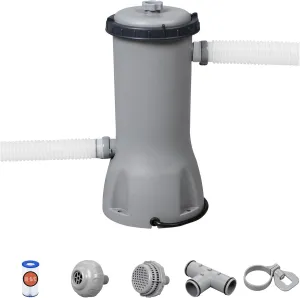 Bestway Flowclear 1,000 Gallons Per Hour 120 Volt Above Ground Swimming Pool Water Filter Pump Cartridge with Automatic Shut Off Timer