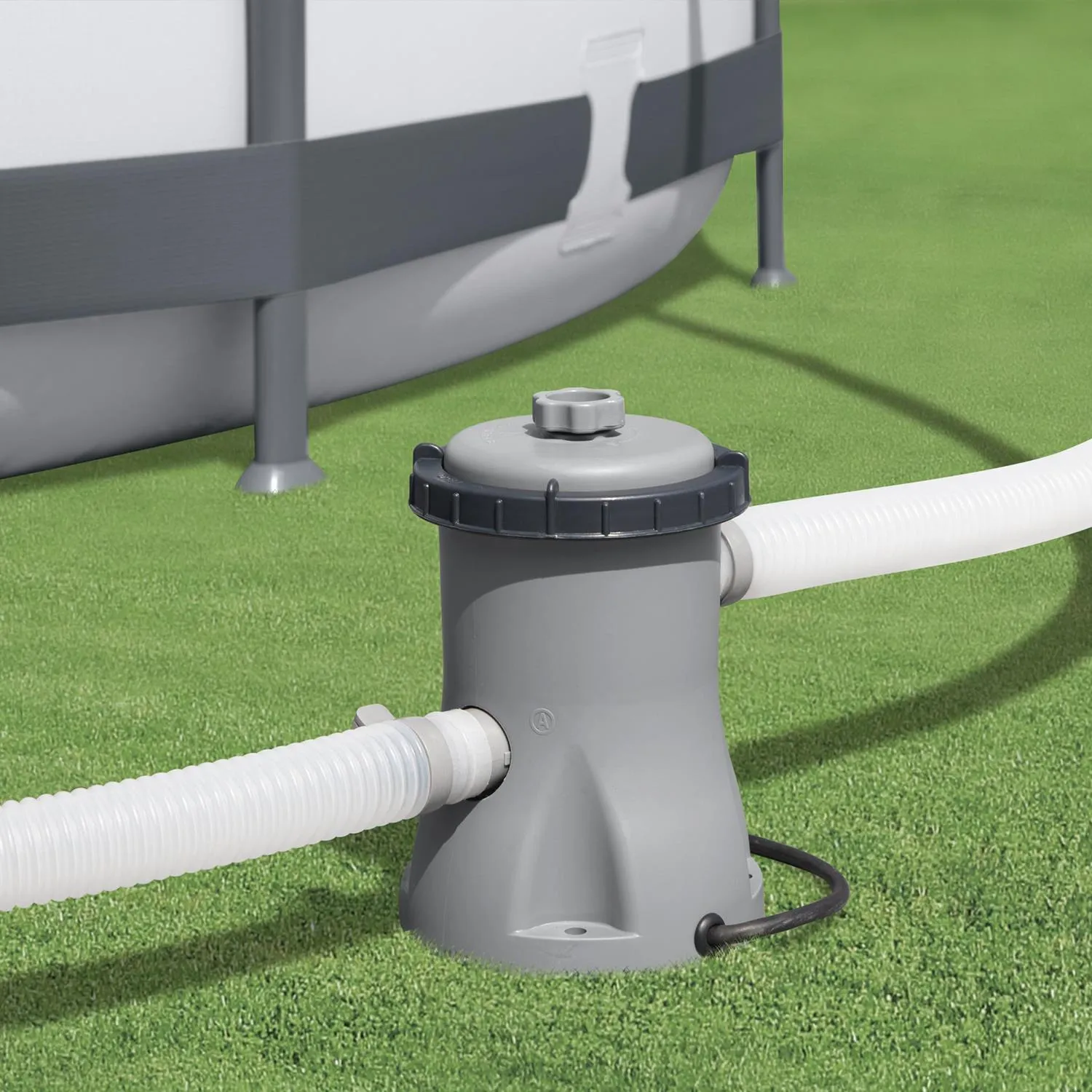 Bestway Flowclear 330gal Filter Pump Swimming Pool, Grey