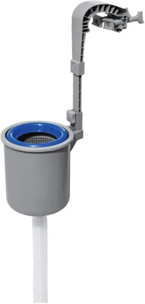 Bestway Flowclear Pool Wall Mounted Automatic Pool Surface Skimmer for Above Ground Pools with 530 Gallon and Above Filter Pumps, White/Blue