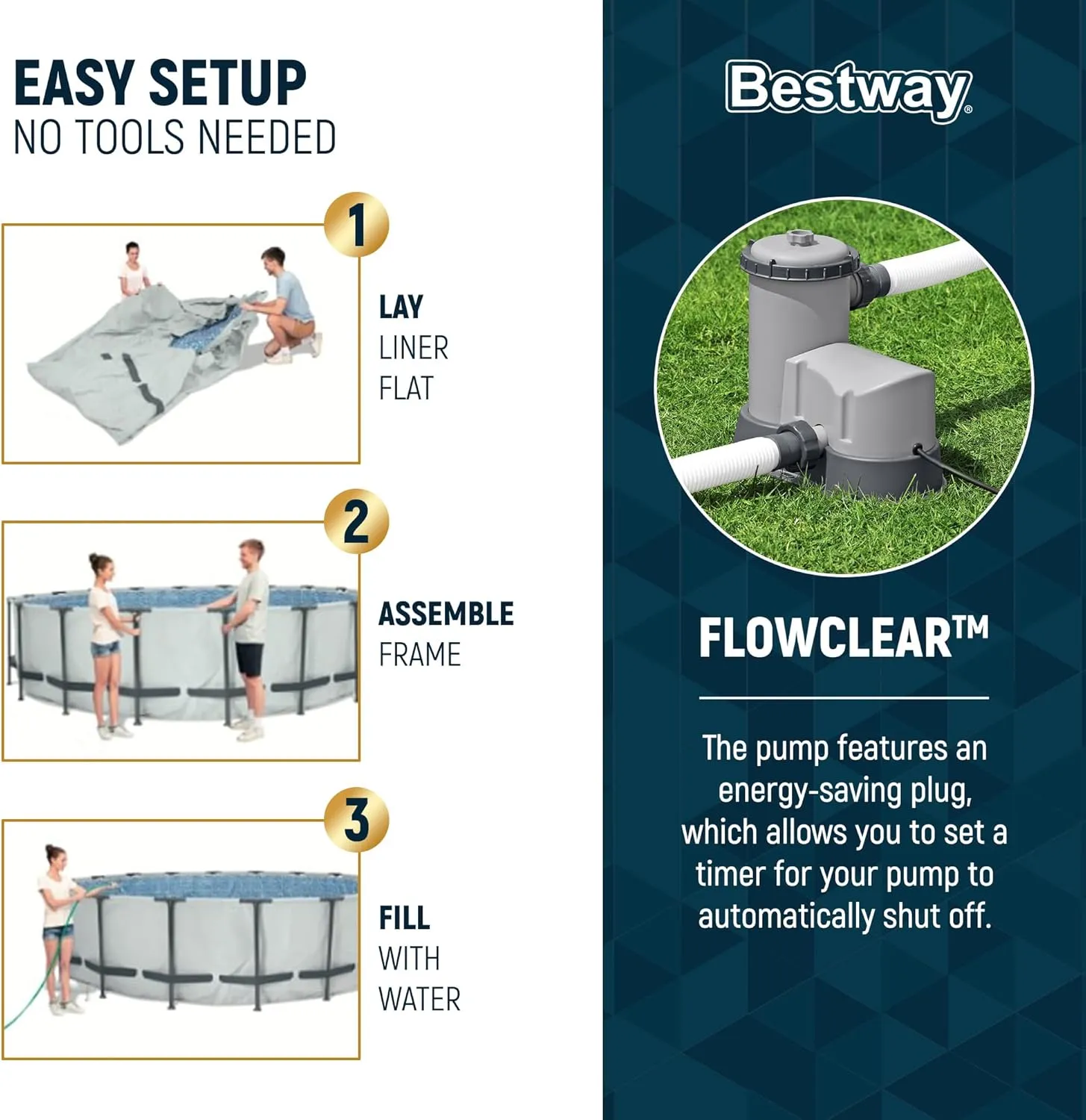 Bestway Steel Pro MAX 18 Foot x 48 Inch Round Metal Frame Above Ground Outdoor Swimming Pool Set with 1,000 Filter Pump, Ladder, and Cover