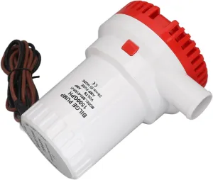 Bilge Pump, Submersible Bilge Protective 1500GPH Versatile 5m Silent Operation for Pond Spas (24V)