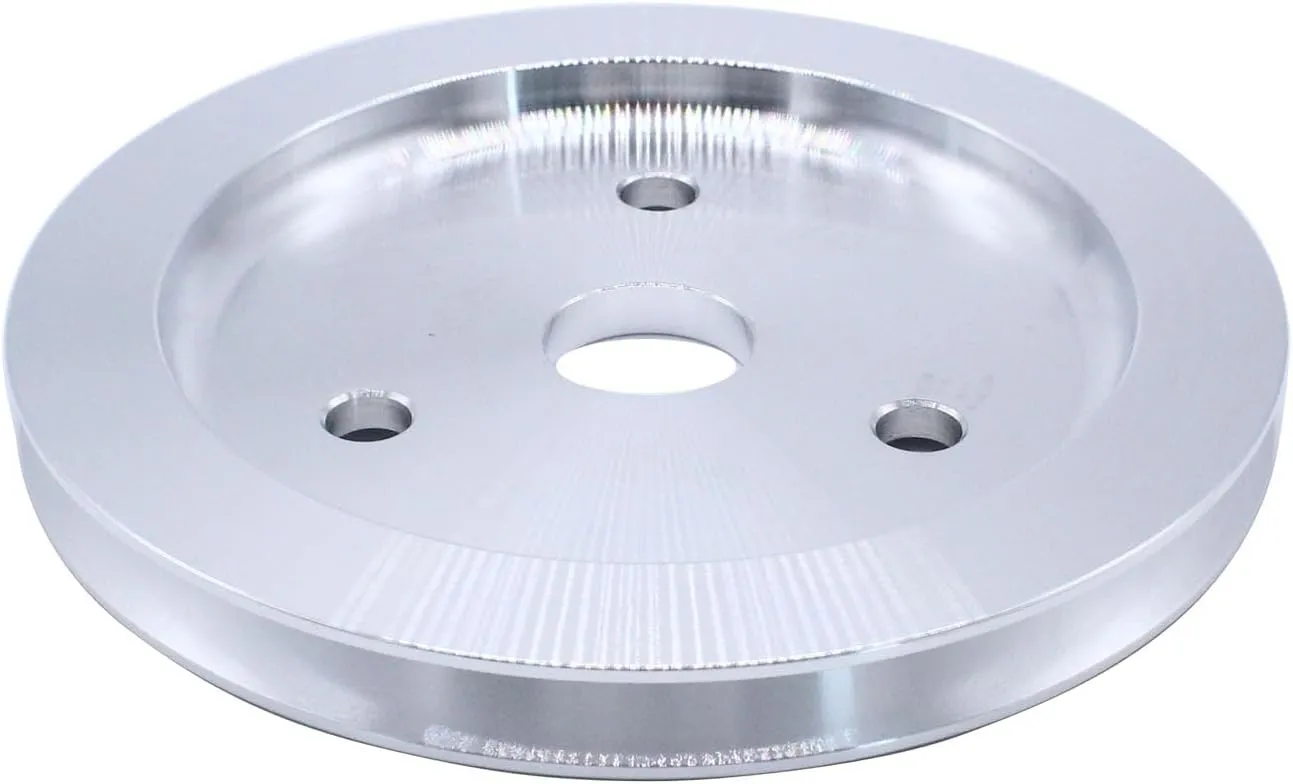 Billet Aluminum Short Water Pump SWP 1 Groove Crank Pulley Compatible for Chevy SBC 350