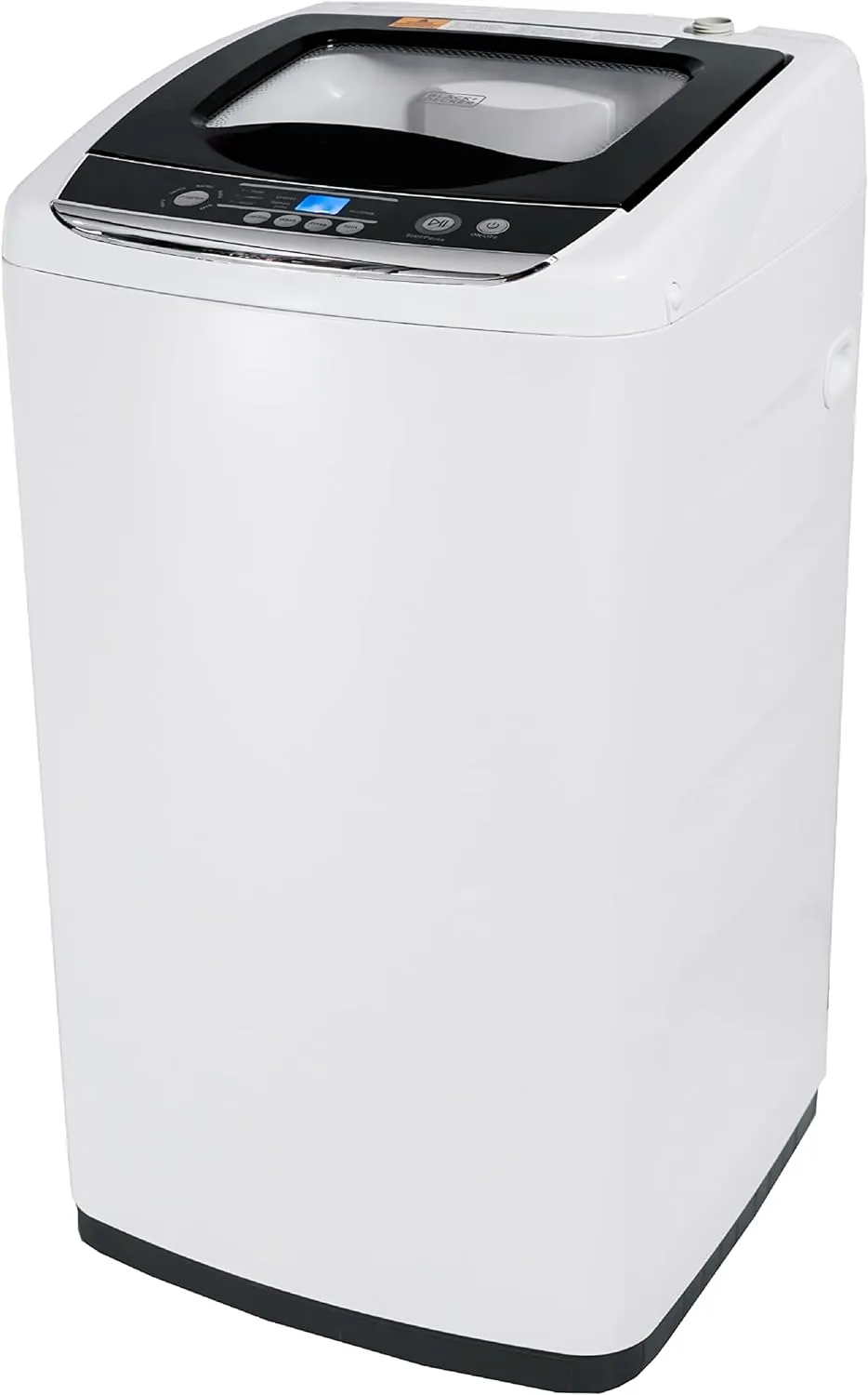 BLACK DECKER 0.9 Cu. Ft. Portable Washer, 6.6 lb. Capacity Washing Machine for Homes & Apartments, 5 Wash Cycles, Quick Connect Sink Adapter and Drain Hose Included, Transparent Lid, BPWM09W, White