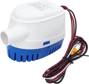 Boat Bilge Pump Bilge Pump with Builtin Switch 12V Removable Filter Fully Automatic (1100GPH)