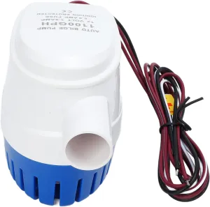 Boat Bilge Pump Builtin Bilge Pump with Switch Detachable Filter 12V Marine Proof (1100GPH)