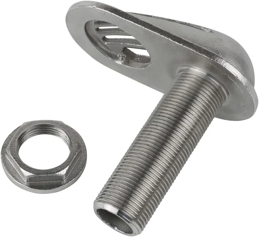 Boat Intake Strainer 316 Stainless Steel Marine Water Inlet Filter Filtering Hose Thru-Hull Pump Scoop Fitting Yacht Accessories(0.75 inch thread)