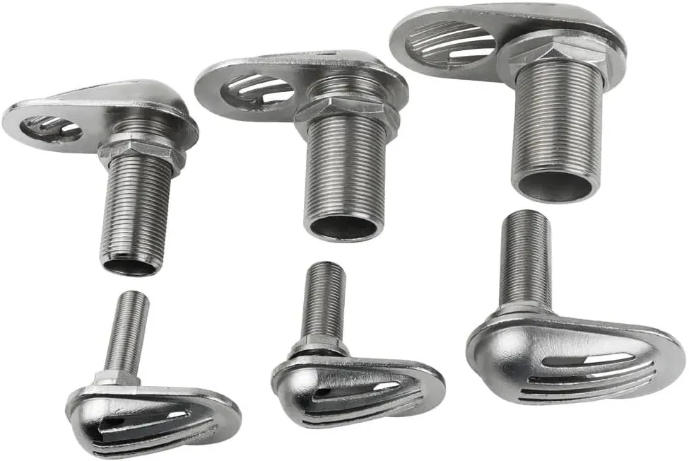 Boat Intake Strainer 316 Stainless Steel Marine Water Inlet Filter Filtering Hose Thru-Hull Pump Scoop Fitting Yacht Accessories(0.75 inch thread)