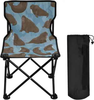 Boccsty Walrus in Different Camping Chair Beach Chairs Collapsible Chair Lawn Chairs Outdoor Chair for Camping Picnic Sports BBQ