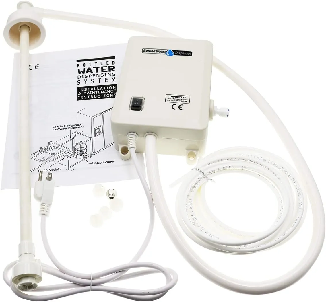 Bottled Water Dispensing Pump System Single-Tube, Drinking Electric Water Pump for 5 Gallon Flow Rate 2L Power 30W Pressure Value 60PSI for Homes Offices Bars Restaurants