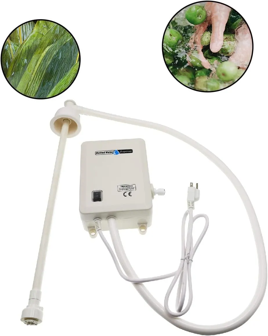 Bottled Water Dispensing Pump System Single-Tube, Drinking Electric Water Pump for 5 Gallon Flow Rate 2L Power 30W Pressure Value 60PSI for Homes Offices Bars Restaurants