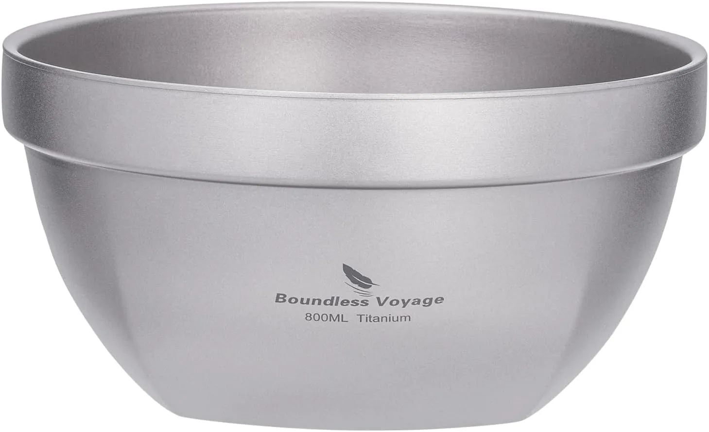 Boundless Voyage Titanium Double Walled Oatmeal Rice Soup Yogurt Bowl - Ultralight Portable Tableware for Outdoor Camping (800ml)