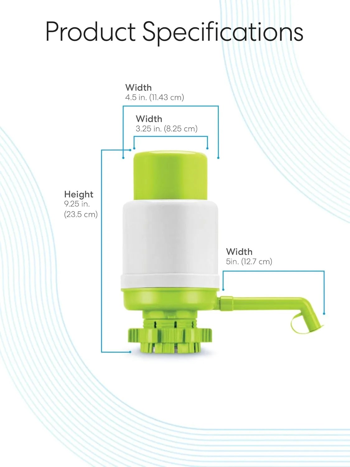 Brio Universal Manual Drinking Water Pump (Green)